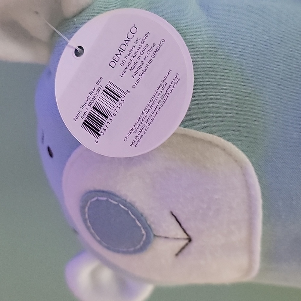 DEMDACO. stuffed bear. Welcome baby/Child's poem. Nwt - Picture 4 of 6